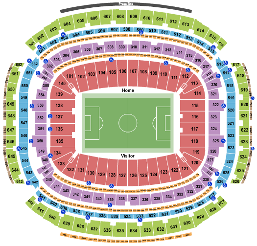 NRG Stadium CONCACAF Seating Chart